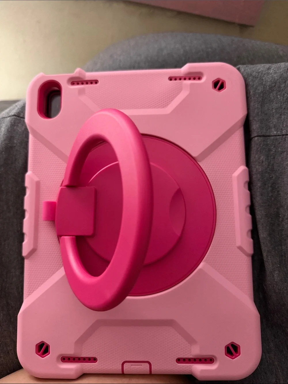 Pink Heavy-Duty Tablet Case - Shockproof Rugged Protection